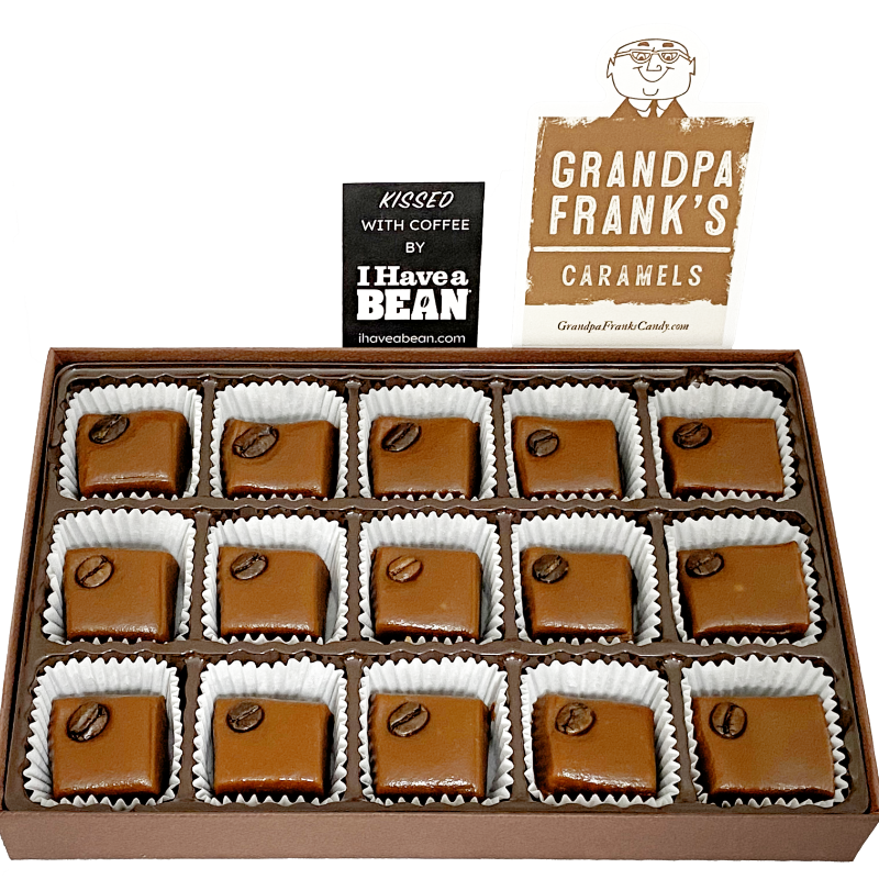 1/2 lb. Coffee Infused Caramel's by Grandpa Frank's Candies
